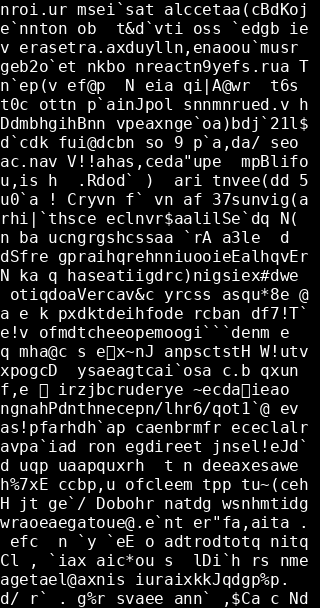 Text diffusion followed by unfolding